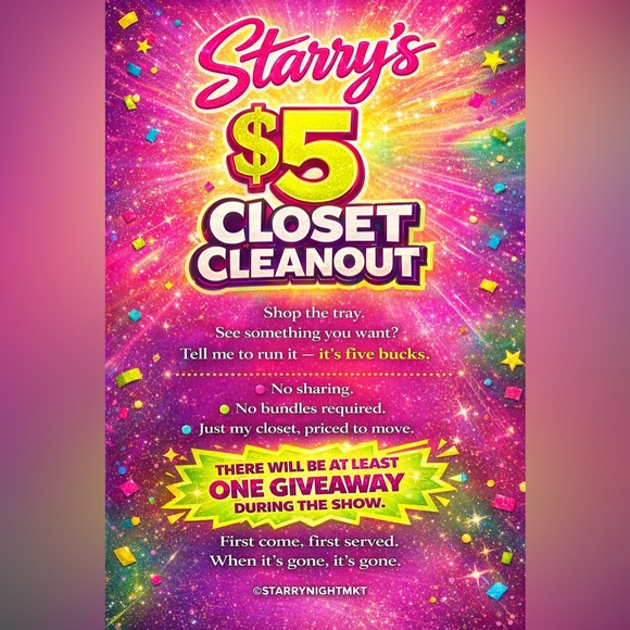 Accessories - 🎉💸 Starry’s $5 Closet Cleanout 💸 
🛍️🔥 Shop the Tray • Let’s GO 🔥🛍️